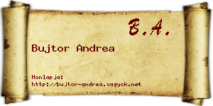 Bujtor Andrea névjegykártya