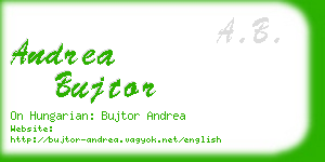 andrea bujtor business card